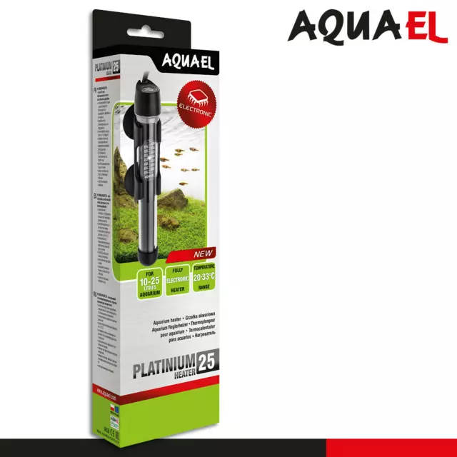 Calentador Platinium 25W Aquael acuario con termostato pecera