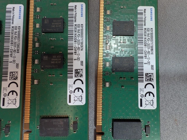 SAMSUNG 8GB 1RX8 PC4-2666V-RD1-12 ECC REG Server Memory