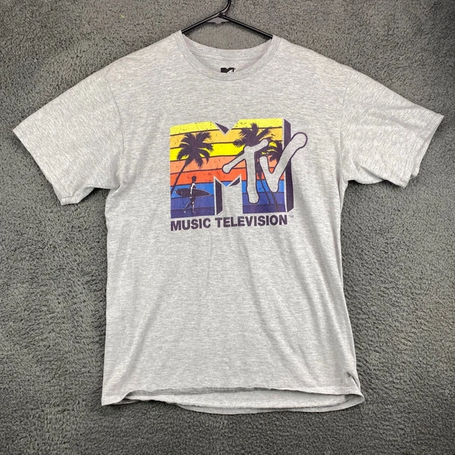 80s 企業　MTV MUSIC TELEVISION Tシャツ MTV Men's Logo 90's Retro T-Shirt, White, Small : Amazon.ca