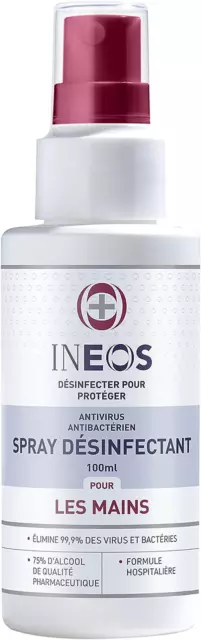 INEOS Hygienics - Spray Désinfectant (100 Ml) - Antibactériens Mains, À Base D'A