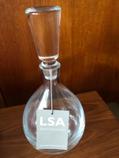 Lsa International Handmade Glass 1L Julia Decanter Clear Bnwt