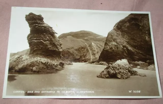 Carreg Cilborth  Llangrannog, Ceredigion Wales, Valentines Real Photo Sepia 1937