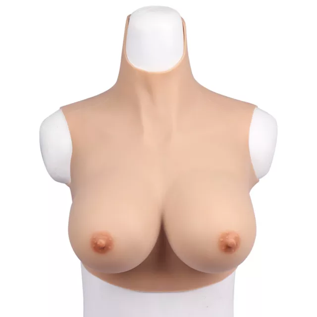 Silicone Boobs Fullbody Tight  Mastectomy Boob CD Drag Queen D Cup Breast Forms