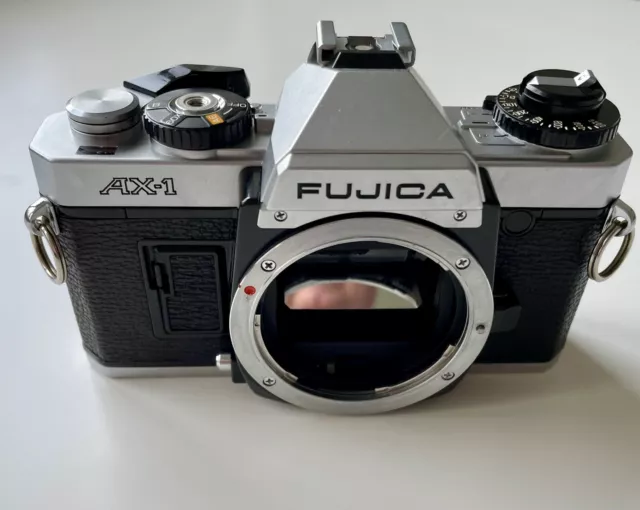 Fujica AX-1 analoge Spiegelreflexkamera mit Fujica x Bajonett Objektiv Anschluss