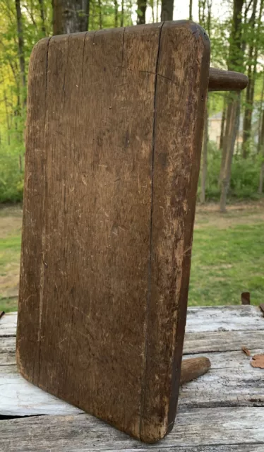Primitive, Antique Cottage Folk Art Handmade Wood Bench Display CHARMING