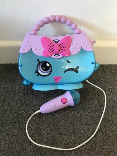SHOPKINS SING ALONG Microphone with MP3 Input Karaoke Flashing Led