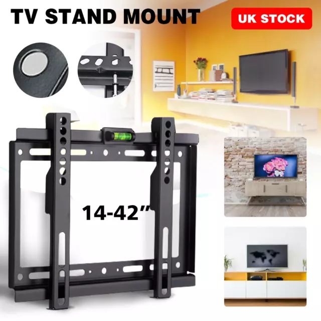 TV Wall Bracket Mount Slim For 26 30 32 40 42 50 63 inch Flat 3D LCD LED Plasma