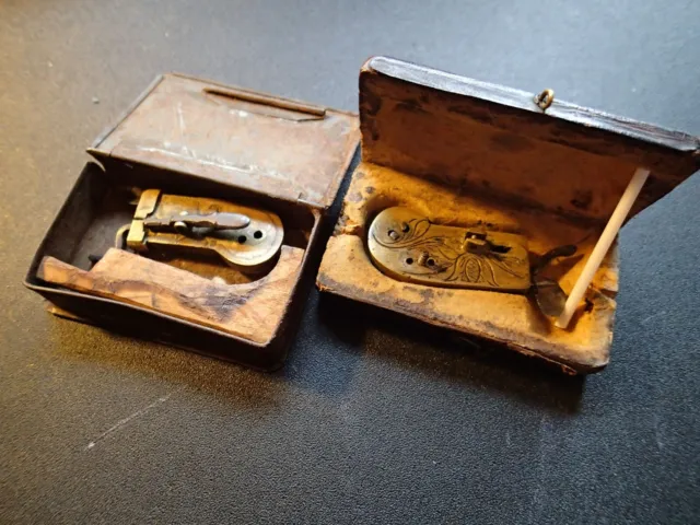 Lot of 2 ANTIQUE 1800-s BLOOD LETTING TOOLS - NOT WORKING ...................