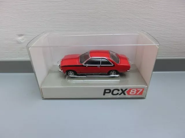 PCX87 H0 1/87 PKW - Opel Commodore B Coupe 1972 (Rot/Schwarz) - Rarität in OVP