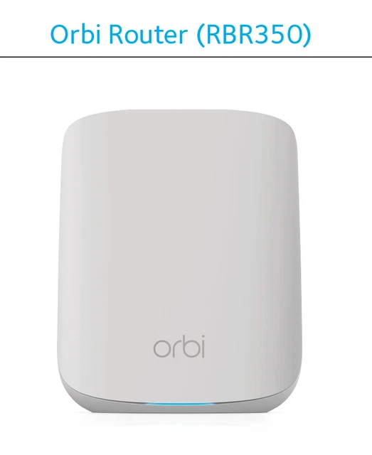 NETGEAR ORBI RBR350 ROUTER AX1800 DUAL-BAND WiFi 6 deckt Wohnung bis 100 m² ab