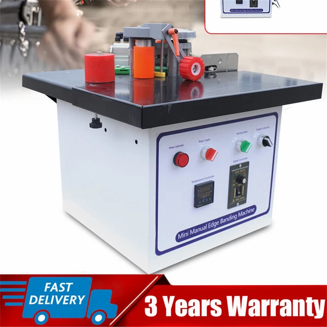 1200W Edge Bander Machine Double Side Gluing Wood Banding Machine 110V Portable