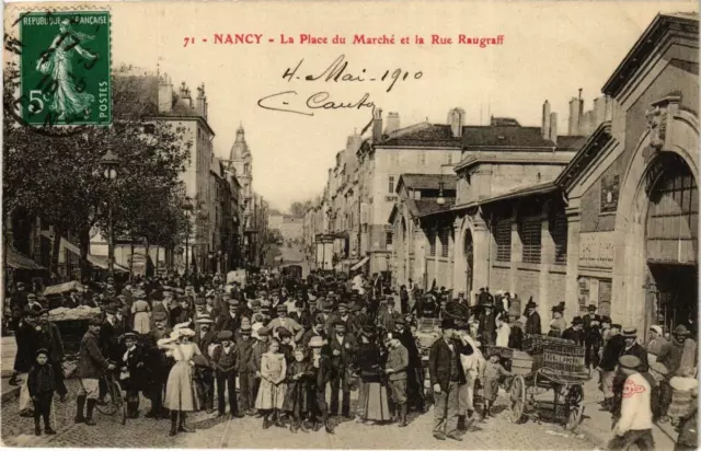 CPA AK NANCY La Place du Marché et la Rue Raugraff (680649)