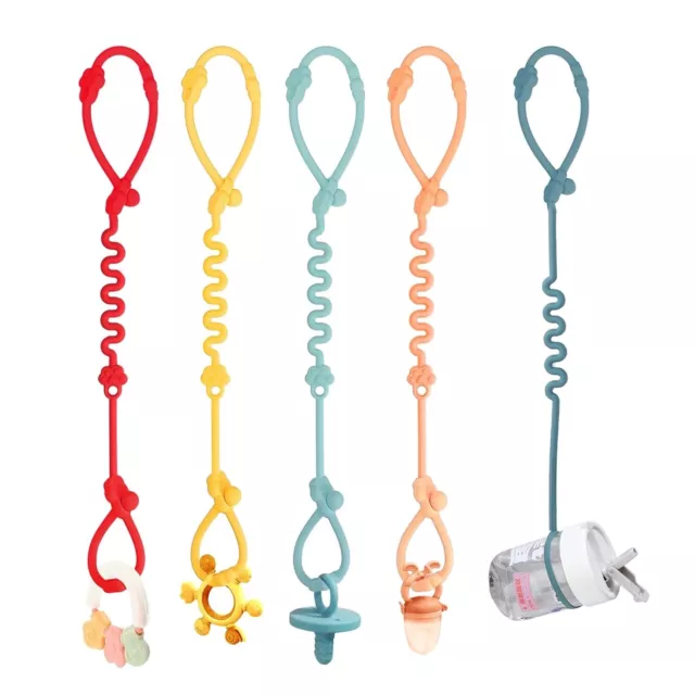 Toy Straps for Baby, 5pcs Adjustable Toy Holder for Stroller 5-pack