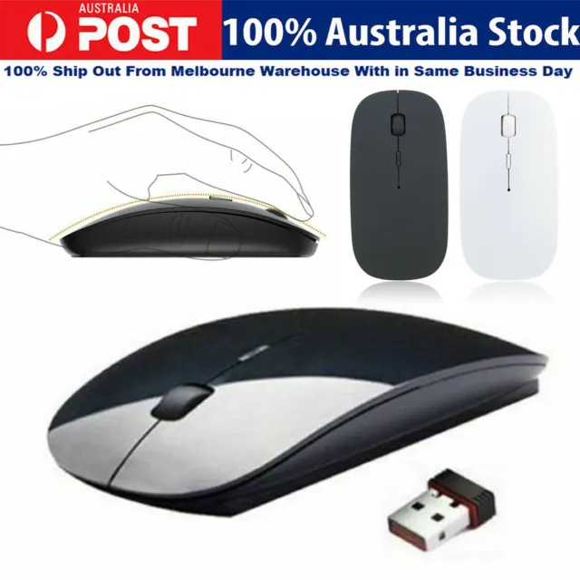 2.4 Ghz Optical Wireless mousepad mice Slim scroll USB receiver for laptop PC