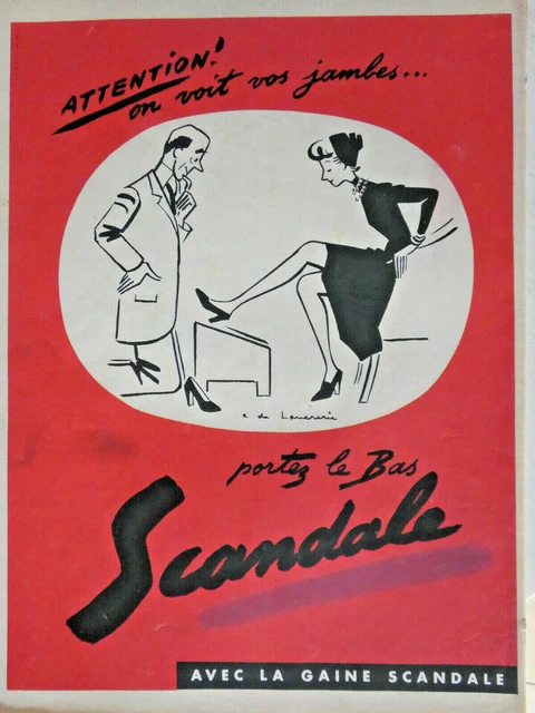 Publicité De Presse 1953 Portez Des Bas Scandale On Voir Vos Jambes -Advertising