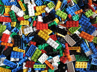 LEGO 200 x placas placa de construcción plana roja 1x1 1x2 1x3 1x4 2x2 2x3 2x4 