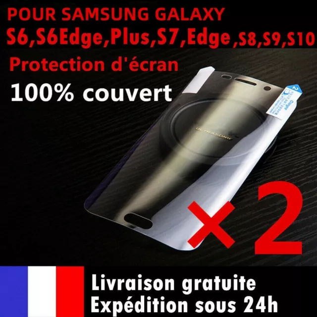 pour Samsung S8/Plus/S9/S10/S21/7/Note 8 9 10 20 Ultra Film protection intégral