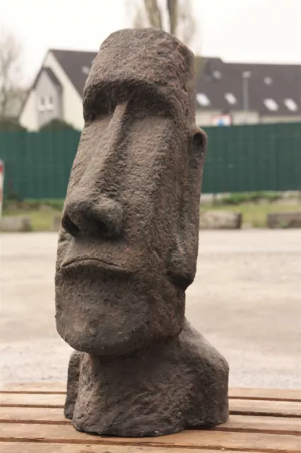 OSTERINSEL KOPF 63 cm HOCH FIGUR STEINGUSS MOAI DEKORATION NEU FROSTFEST JA-009