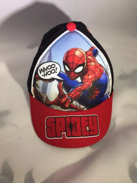 Toddler Marvel Super Hero Spiderman Ball Cap Hat Elastic Back XS/S 6-24 Mths