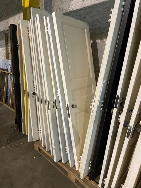 Antique Vintage Wood Solid Core Interior Doors With Hardware. $100 / Door