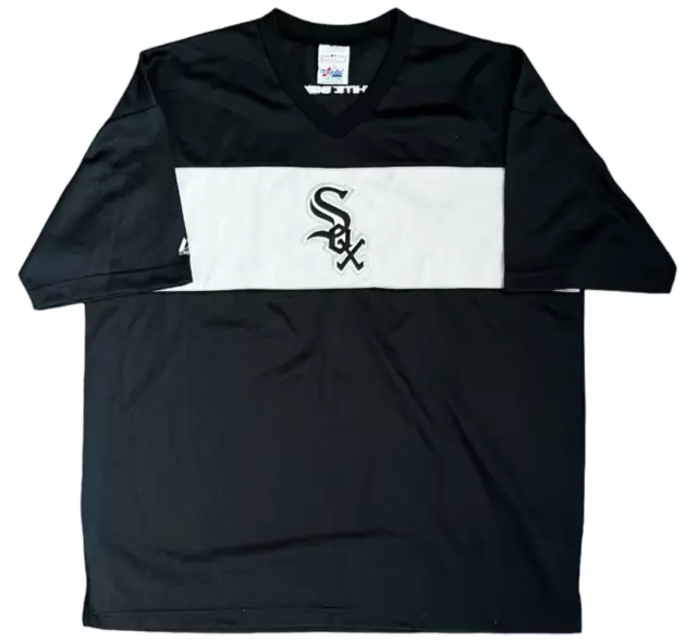 Camiseta deportiva de malla de béisbol de los Medias Blancas de Chicago MLB majestuosa camisa camiseta mailot