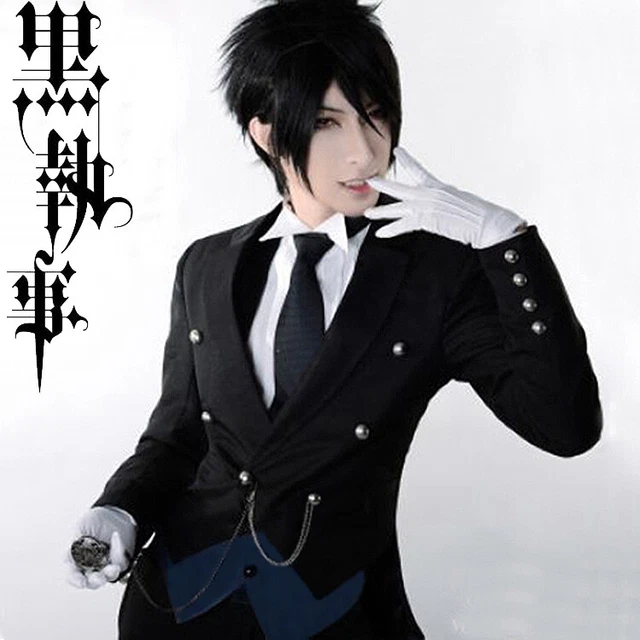 Black Butler Cosplay costume Sebastian Michaelis Black Cosplay Costume