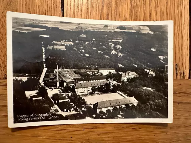 Alte AK "Luftbild: Truppen-Übungsplatz Königsbrück i. Sa."  1934