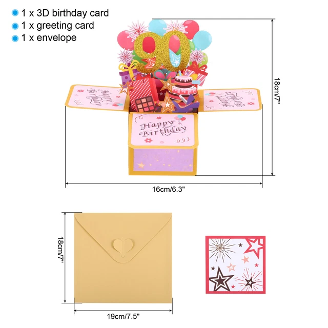 Happy Birthday Hängedekoration – 3er-Pack, Je 81 Cm, Goldfolie, Für Geburtstagsfeiern Drinnen & Draußen