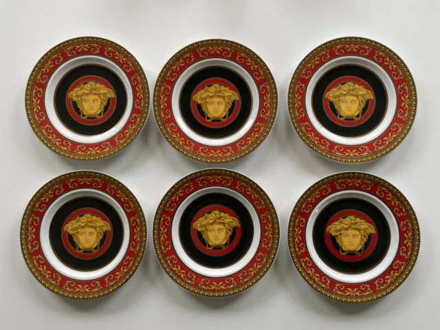 6 Stück: Rosenthal Versace Medusa Ikarus Brot Teller 18 cm