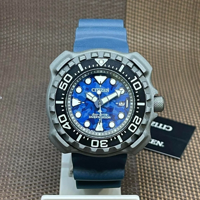 Montre Citizen BN0260-54L Eco-Drive Solaire Plongée Homme Bleu 40,5 Mm - Neuf étiqueté