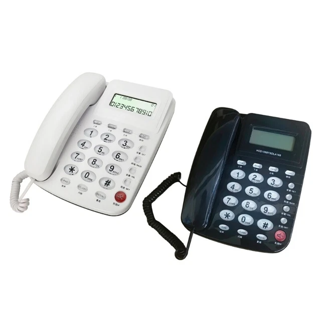 DESKTOP PHONE FIXED Landline CallerID Speed Dial No Need Battery Large