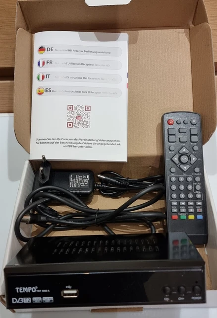 TEMPO - Décodeur TNT HDMI  Full HD - USB Time Shift - Péritel - Télécommande