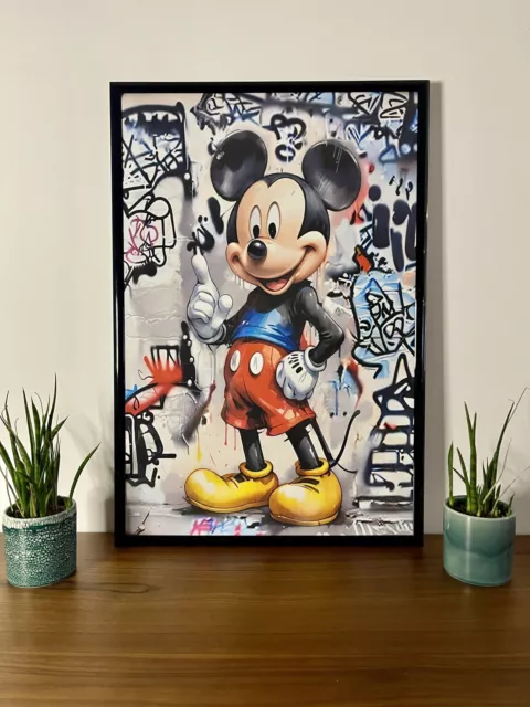 tableau décoration murale « Mickey Graffiti » 40x60cm