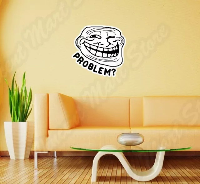 Internet Troll Face Trollface Trolling Car Bumper Vinyl Sticker Decal 5X4