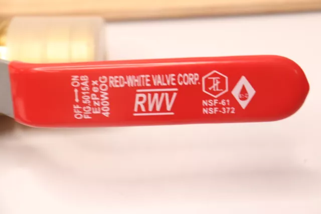 RWV Barb Ball Valve Lead Free Brass 1-1/4" 5015AB 3