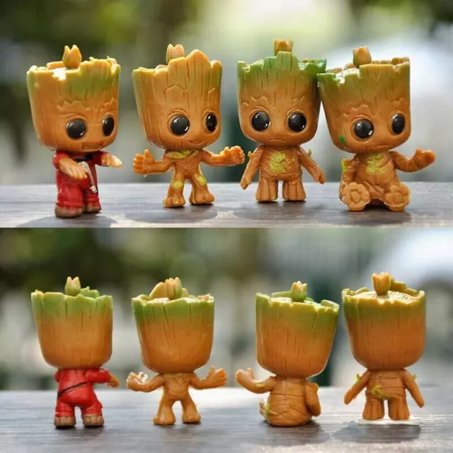 Guardians of The Galaxy Cute Baby Groot Mini Figure Toy Desk Ornaments Kids Gift