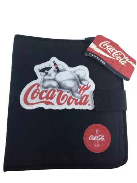 coca cola polar bear 3 ring binder  school NWT NEW 1995