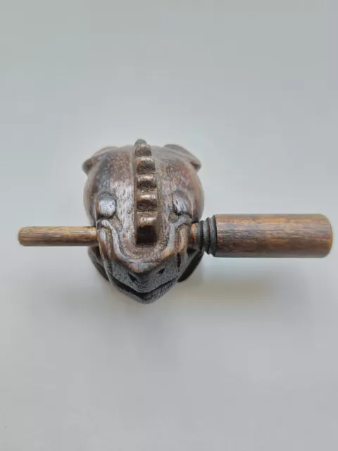 Small Hand Carved Wooden Frog Guiro Instrument Percussion
