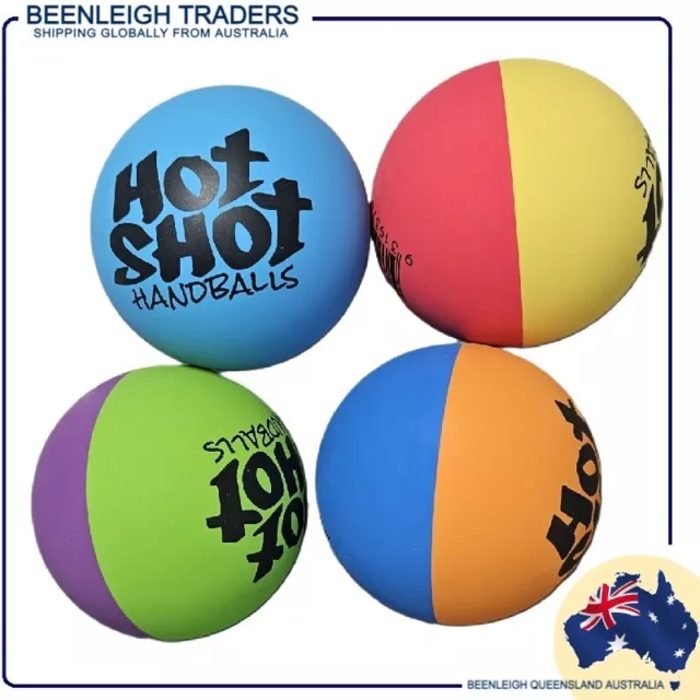 HOT SHOT HANDBALL 4 PACK TWO TONE Handball An Enduring Playground Favourite! NEW