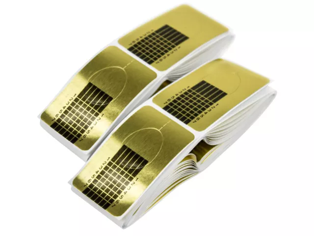 50 Modellierschablonen Quadrat Gold Papierschablonen für die Verlängerung