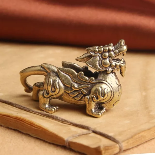 Solid Small Pixiu Ornaments Handmade Mythological Animals Ornaments  Home