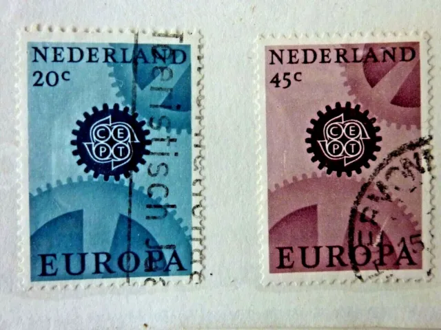 Netherlands - Stamps - Sg  1031 /1032  -  1967  Europa  -  Fine Used