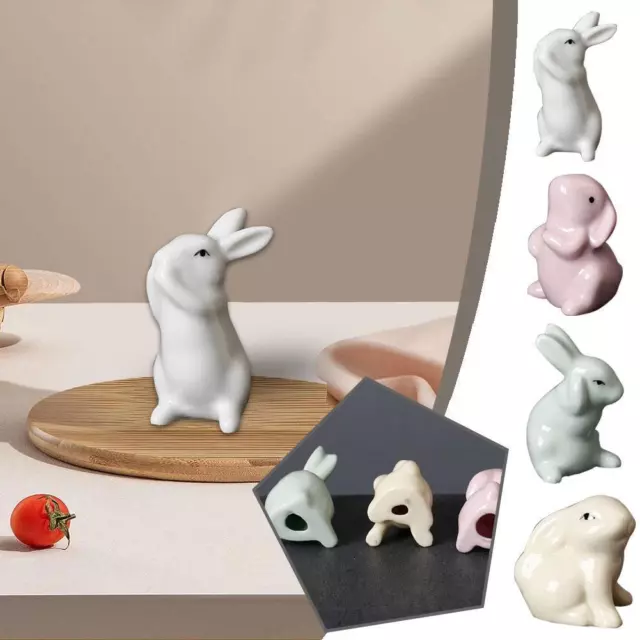Micro Landscape Ornaments Small Ceramics Rabbits For Fish Bonsai Tanks I2K1