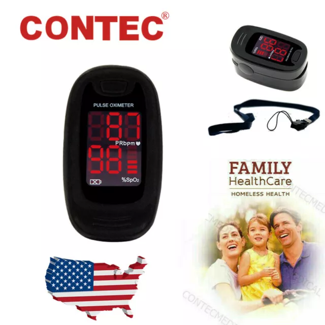 CONTEC Finger Pulse Oximeter SpO2 Blood Oxygen Saturation Monitoring O2 Tester