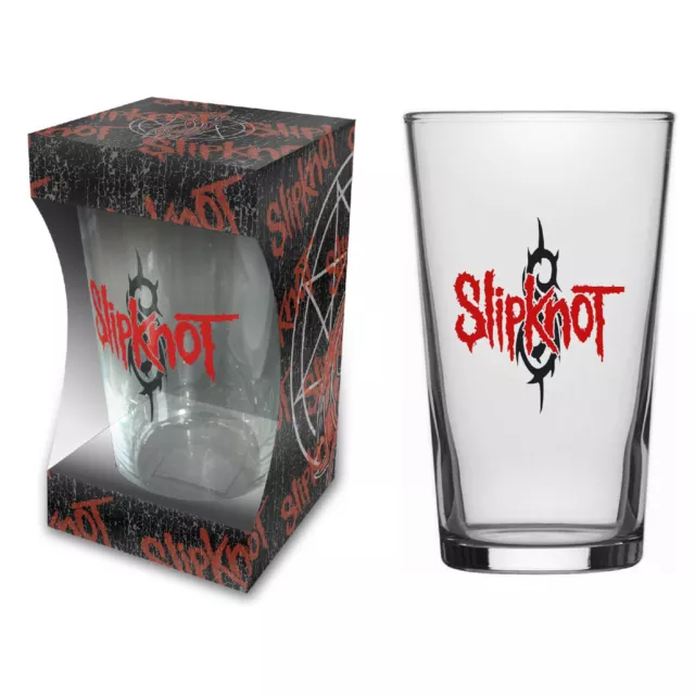 SLIPKNOT BIERGLAS BEER GLASS IOWA TRIBAL LOGO PINT 570 ml