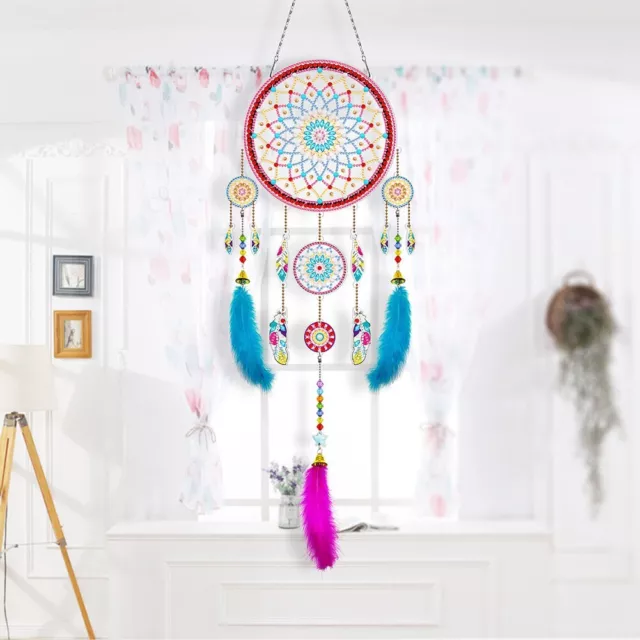 DIY Diamond Wind Chime with Crystal Decoration Double Sided Pendant 5D Design