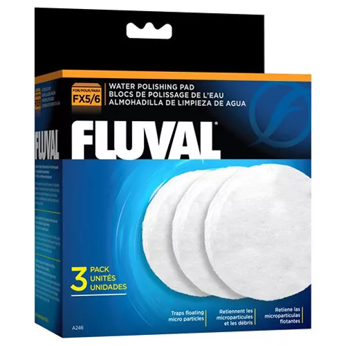 Fluval Feinfilter-Vlies 3er pour Filtre Fluval FX5/6, Nouveau