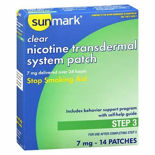 Sunmark Transparent Nicotine Transdermique Système Patches