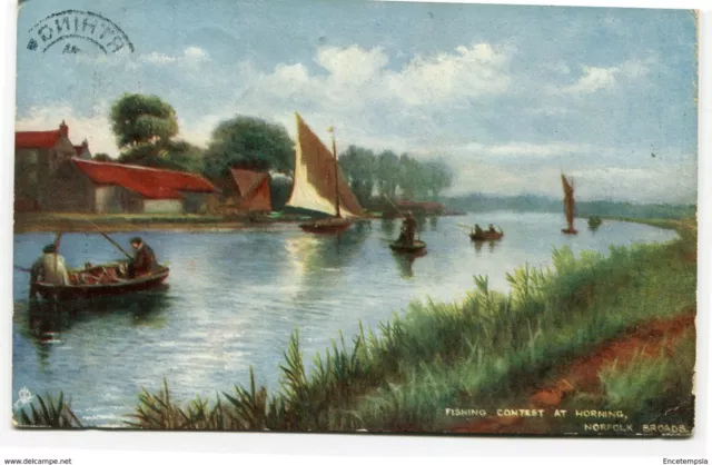 CPA-Carte postale-Royaume Uni - Fishing Contest at Horning - Norfolk Broad -1907