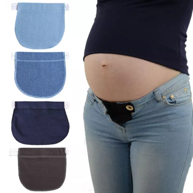 ELASTIC PREGNANCY MATERNITY Adjustable Waist Jeans Pants Belt Extender  Waistband $7.33 - PicClick AU